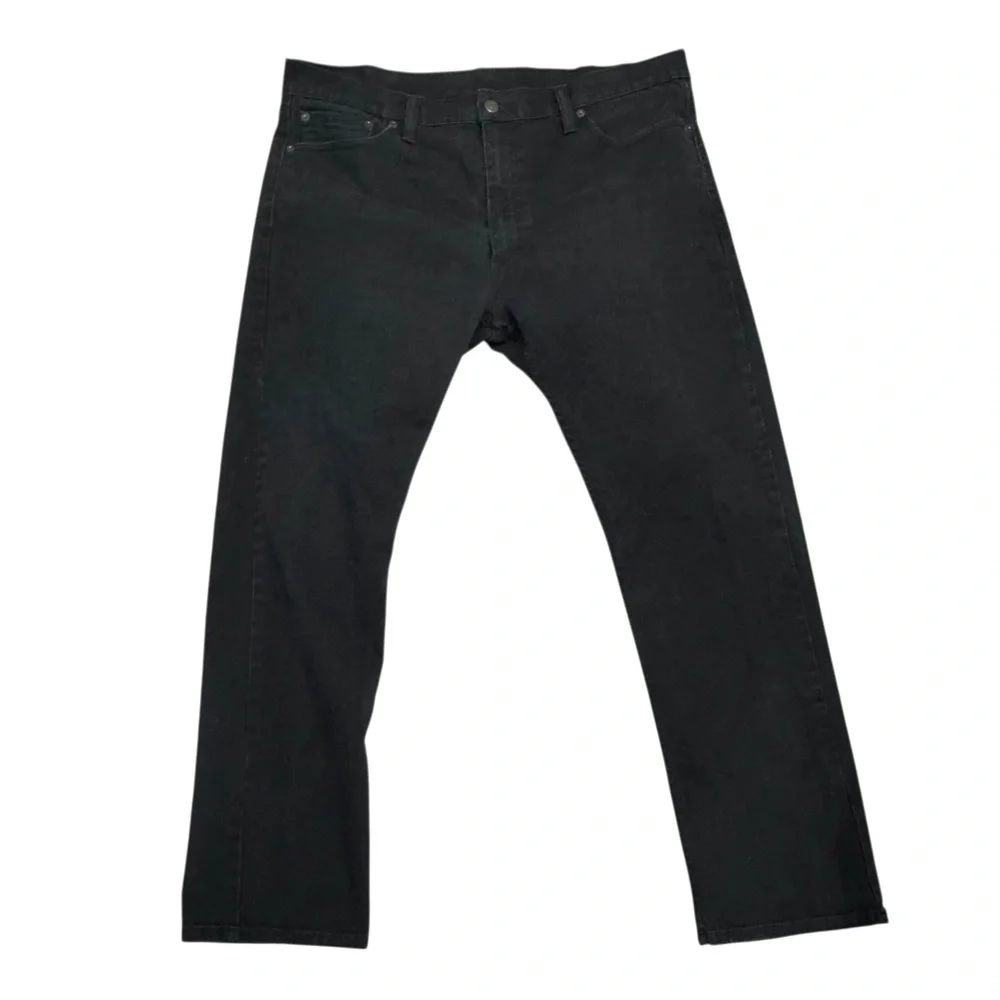 LEVI'S 513 BLACK SLIM STRAIGHT STRETCH JEANS 38X30